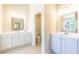 Bright bathroom with double vanity, separate shower, and toilet at 340 Dickerson Ln, Summerville, SC 29485