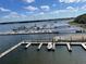 Aerial view of a marina with many boats and docks at 517 Rendezvous Way, Huger, SC 29450