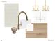 Kitchen design featuring white cabinets, gold fixtures, and herringbone tile at 452 Ripple Park Dr, Summerville, SC 29486