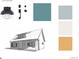 Exterior elevation plans with color palettes and finishes at 452 Ripple Park Dr, Summerville, SC 29486