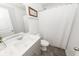 Small bathroom with shower/tub combo and gray vanity at 111 Beam St, Huger, SC 29450