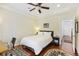 Charming bedroom with hardwood floors and access to hallway at 291 Coming St, Charleston, SC 29403