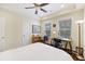Spacious bedroom with hardwood floors and ceiling fan at 291 Coming St, Charleston, SC 29403