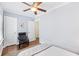 Spacious bedroom with hardwood floors and ceiling fan at 291 Coming St, Charleston, SC 29403