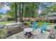 Large backyard with patio, firepit, and play area at 137 Fox Chase Dr, Goose Creek, SC 29445