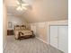 Charming bedroom with sloped ceilings and built-in storage at 137 Fox Chase Dr, Goose Creek, SC 29445