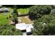 Aerial view showing house, yard, and surrounding area at 110 Groves St, Walterboro, SC 29488