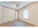 Simple bedroom with carpeted floor and ceiling fan at 121 Paisan Rd, Summerville, SC 29483