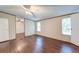 Large bedroom with two windows and wood flooring at 121 Paisan Rd, Summerville, SC 29483