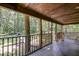Wooden back porch overlooking a wooded backyard at 121 Paisan Rd, Summerville, SC 29483