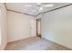 Carpeted bedroom with ceiling fan and access to bathroom at 121 Paisan Rd, Summerville, SC 29483