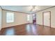 Spacious bedroom with wood-look floors and ceiling fan at 121 Paisan Rd, Summerville, SC 29483