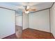 Spacious bedroom with ceiling fan and wood flooring at 121 Paisan Rd, Summerville, SC 29483