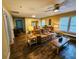 Living room with hardwood floors, sofa, and two end tables at 212 Hickory St, Walterboro, SC 29488