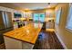 Modern kitchen with stainless steel appliances and butcher block countertops at 212 Hickory St, Walterboro, SC 29488