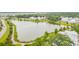 Aerial view of waterfront homes and pond at 3025 Southerly Way, Johns Island, SC 29455