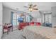 Cozy bedroom with a comfortable bed, ceiling fan, and plenty of natural light at 1374 Black River Dr, Mount Pleasant, SC 29466