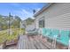 Wooden deck with lounge chairs and views of the backyard at 1374 Black River Dr, Mount Pleasant, SC 29466