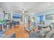 Spacious living area with hardwood floors and fireplace at 1374 Black River Dr, Mount Pleasant, SC 29466