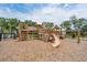 Large wooden playground structure with climbing features at 1706 Cultivation Ln # 539, Mount Pleasant, SC 29466