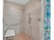Roll-in shower with built-in seat and grab bars at 3264 Heaton Dr, Ladson, SC 29456