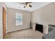 Small bedroom with carpet floor, window and ceiling fan at 3264 Heaton Dr, Ladson, SC 29456