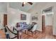Dining area with hardwood floors and access to hallway at 3264 Heaton Dr, Ladson, SC 29456