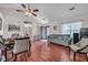 Living room and dining area with hardwood floors at 3264 Heaton Dr, Ladson, SC 29456