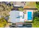 Aerial view showcasing home, pool and backyard at 512 Carolina Blvd, Isle of Palms, SC 29451