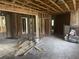 Open floor plan under construction with exposed beams at 306 Ackerman St, Walterboro, SC 29488