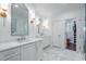 Elegant bathroom with double vanity, marble floors, and a large walk-in shower at 4714 Gold Cup Ln, Hollywood, SC 29449