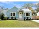 Newly renovated light blue cottage with metal roof at 4961 Baylor Ave, North Charleston, SC 29405