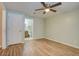 Bedroom with ceiling fan and wood flooring at 2071 S Shore Dr, Charleston, SC 29407