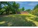 Spacious backyard with grassy area and mature trees at 4418 Cindy Ln, North Charleston, SC 29418