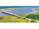 Aerial view of highway bridge over marsh and waterway at 2312 Meridian Rd, North Charleston, SC 29405