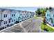 Row of colorful townhouses with parking at 2312 Meridian Rd, North Charleston, SC 29405