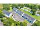 Aerial view of townhouses with parking and surrounding neighborhood at 2312 Meridian Rd, North Charleston, SC 29405