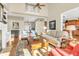 Spacious living area with hardwood floors, high ceilings, and views at 3350 Seabrook Island Rd, Seabrook Island, SC 29455