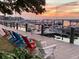 Colorful chairs on the dock at sunset at 3350 Seabrook Island Rd, Seabrook Island, SC 29455