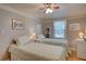 Bedroom with twin beds, and ceiling fan at 1302 E Ashley Ave, Folly Beach, SC 29439