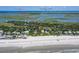 Aerial view showing house location near the beach at 1302 E Ashley Ave, Folly Beach, SC 29439