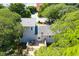 Aerial view of the house and backyard at 1302 E Ashley Ave, Folly Beach, SC 29439