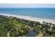 Aerial view of beach, neighborhood and property at 1302 E Ashley Ave, Folly Beach, SC 29439