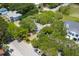 Aerial view showing home and street location at 1302 E Ashley Ave, Folly Beach, SC 29439
