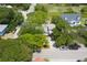 Aerial view showing home and street location at 1302 E Ashley Ave, Folly Beach, SC 29439