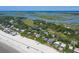 Aerial view of beach houses and waterfront property at 1302 E Ashley Ave, Folly Beach, SC 29439