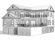 Two-story house plan with balconies and a large garage at 3 38Th Ave, Isle of Palms, SC 29451