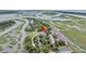 Bird's eye view of property, highlighting its waterfront location and community amenities at 202 Mariners Cay Dr, Folly Beach, SC 29439