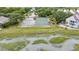 Aerial view of tennis courts near waterfront property at 202 Mariners Cay Dr, Folly Beach, SC 29439