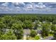 Aerial view of house and neighborhood, showcasing surrounding trees and landscape at 802 Long Drive Rd, Summerville, SC 29485